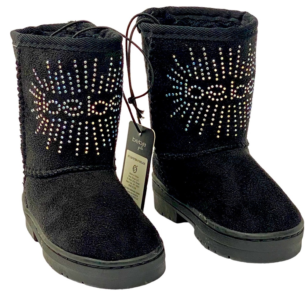 Bebe Rhinestone Girls Boots; Girls 6